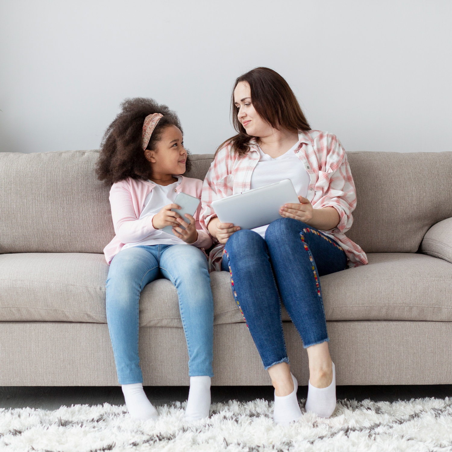 Parents supporting their child